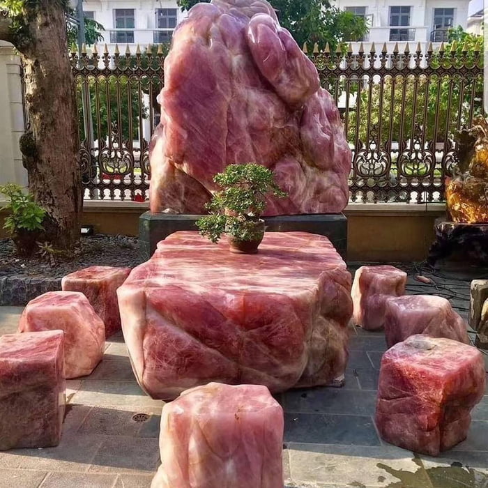 Crystal furniture set that looks like raw meat