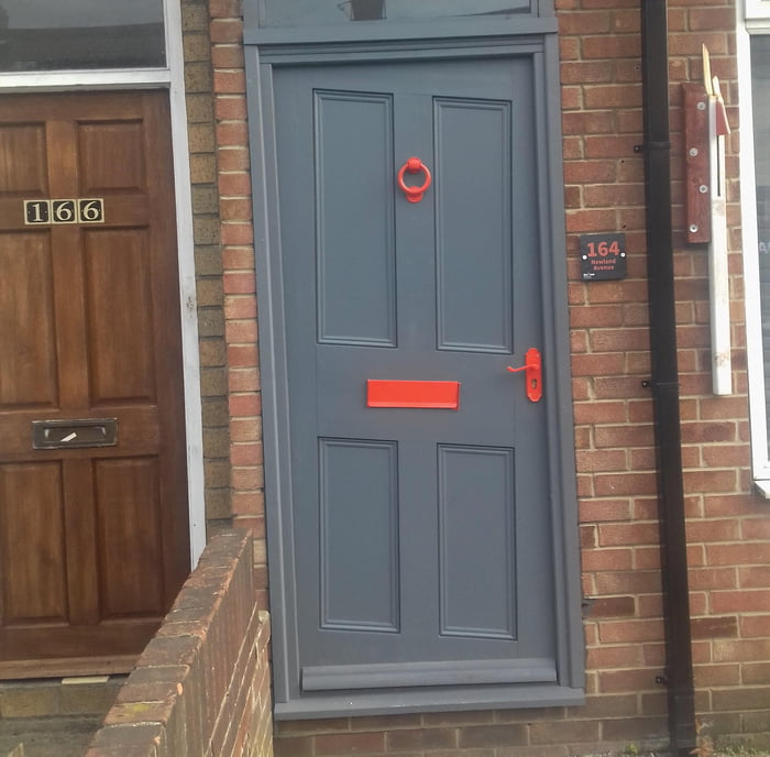 The fact that someone willingly bought and installed this door.