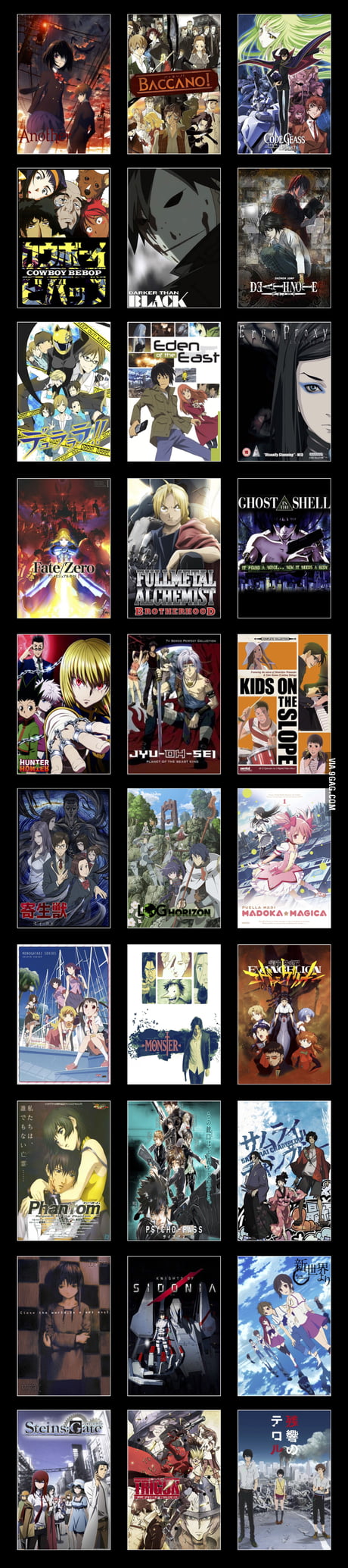 My personal list of anime you should watch. - 9GAG