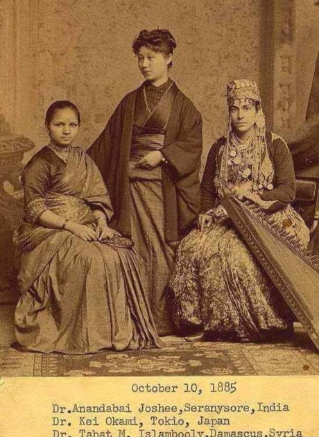 Each woman in this 1885 photograph, was the first licensed female doctor in her respective country