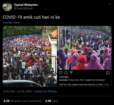 Malaysia Was In Top 5 Countries That Dealt With Covid 19 Effectively Well Look At What S Happening Today Supporters Of A Corrupt Ex Prime Minster Gathering Outside The Court What Makes It Worst This