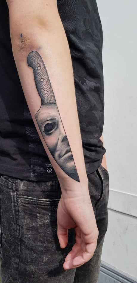 Alliance Tattoo  Black and grey Michael Myers from today  Facebook