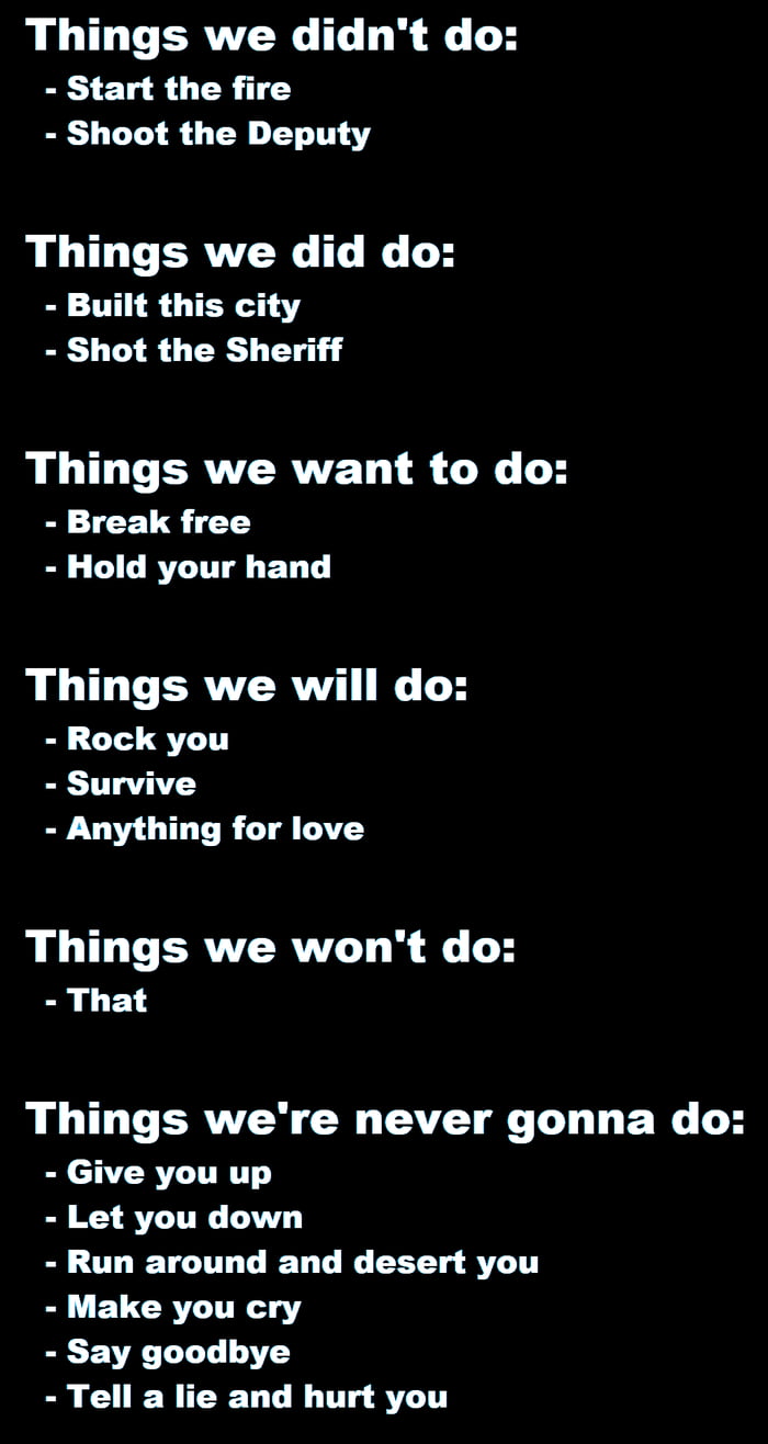 Things we do and don't 9GAG