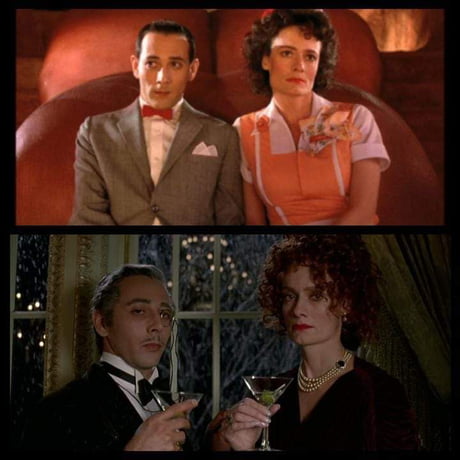 Paul Reubens and Diane Salinger. Pee Wee's Big Adventure (1985) and Batman  Returns (1992) - 9GAG