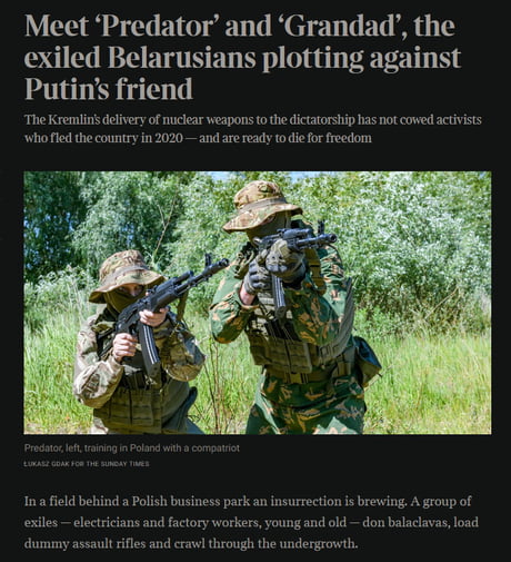 Belarusians are being trained in Poland to stage an armed uprising against Lukashenko - The Sunday Times (UK)