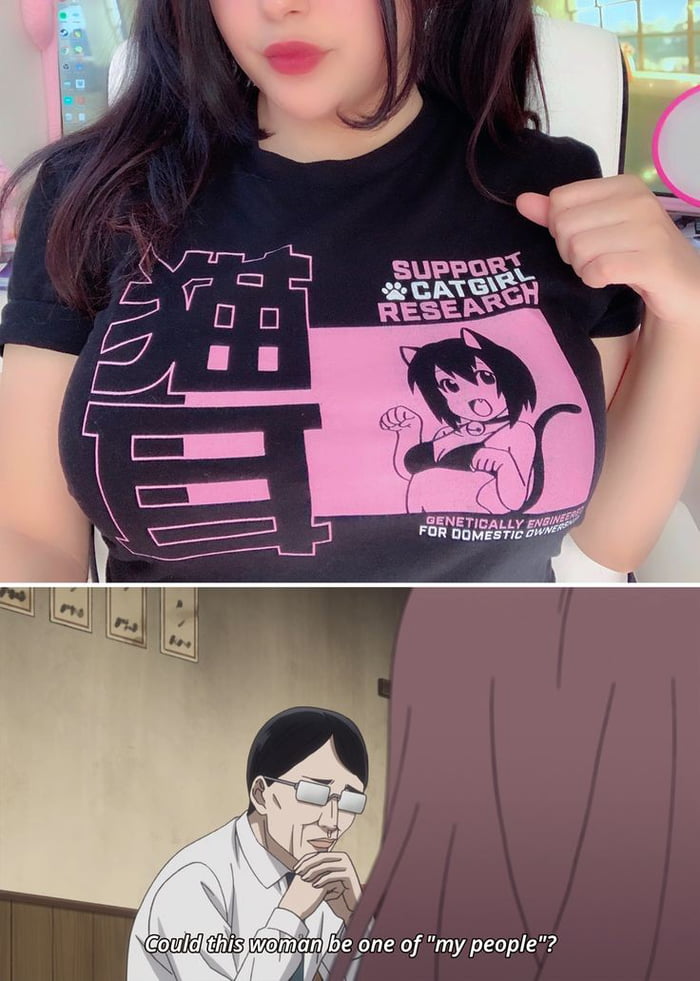 cat girl research shirt