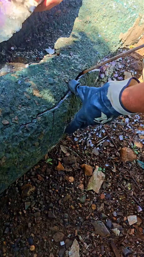 Cracking open an amethyst geode