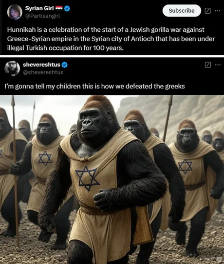 For Hanukkah - Arab rockets made into a Menora