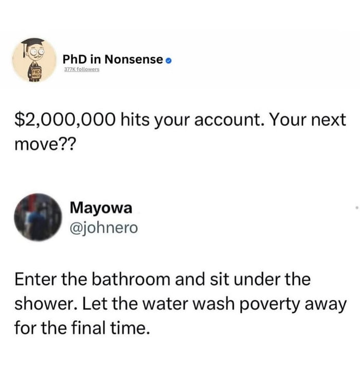 Finally washing away all my problems