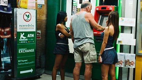 Thai girls always willing to help the elderly
