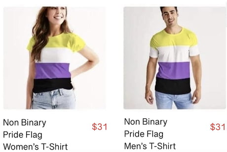 LOL! non binary shirts for males and females.