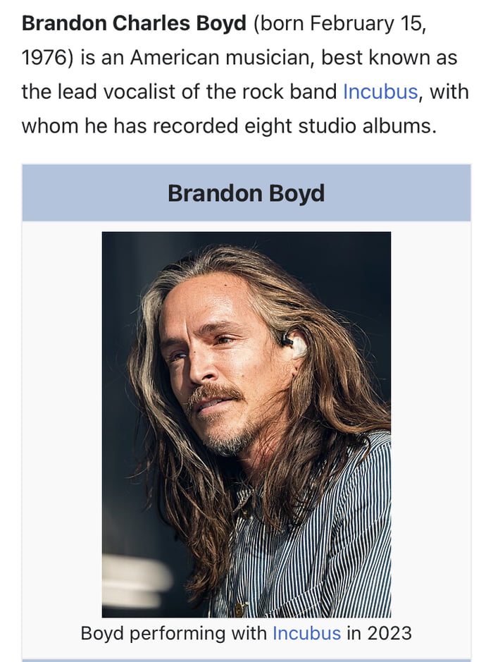 This is the lead of Incubus today. Feeling old yet? - 9GAG