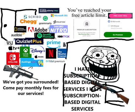 Best Funny subscription Memes - 9GAG