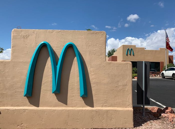 The only Mcdonalds with blue arches (Sedona, AZ) 9GAG