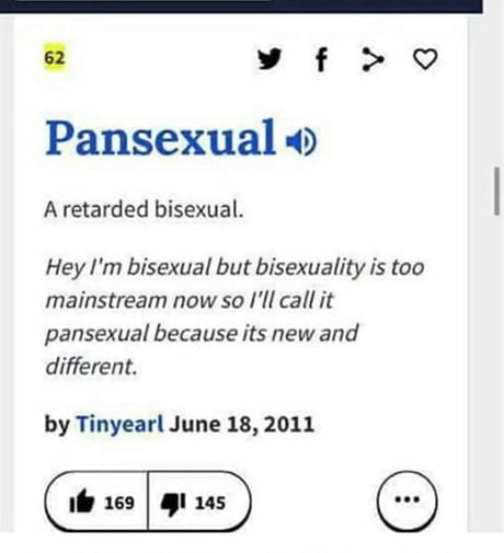 Definition of pansexual. Quite accurate