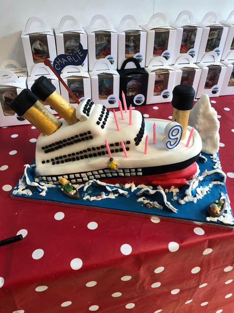 julierogerson posted to Instagram: It's a good thing the cake didn't sink  like the ship!! Titanic the… | Titanic cake, Birthday cake for him, Themed  birthday cakes