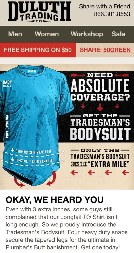 Duluth trading company definitely had the best April Fools prank 9GAG