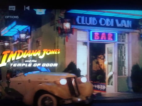 The club in the beginning of Temple of Doom is called Club Obi Wan. - 9GAG