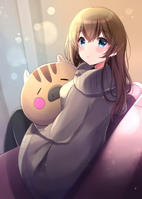 anime girl oversized sweater