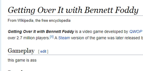 Getting Over It with Bennett Foddy – Wikipedie