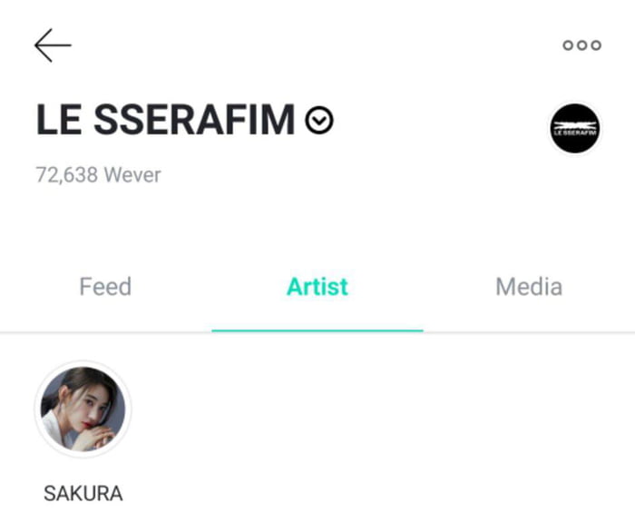 Photo : 220404 Sakura artist profile has been added in LE SSERAFIM WEVERSE!