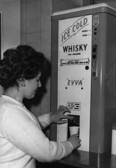Office Whiskey Machines from 1950's