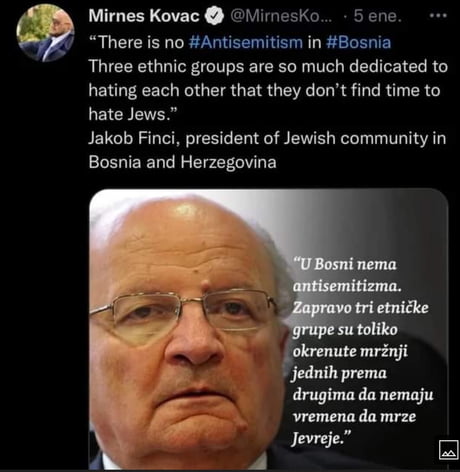 Bosnia and Herzegovina: wielder of hate, defeater of Antisemitism