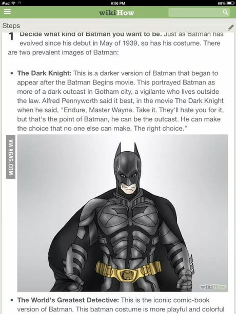 Googled how to be like batman. wasn't disappointed - 9GAG