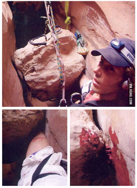 Aron Ralston (the guy 127 Hours was based from) real pics when he had to  cut off his hand - 9GAG