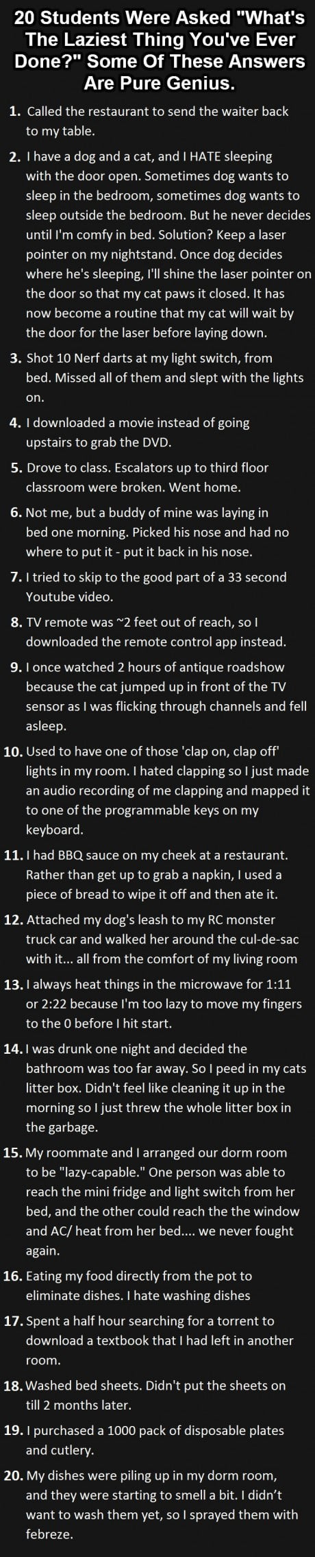 You Thought You Were Lazy? Think Again. 5 And 10 Are My.