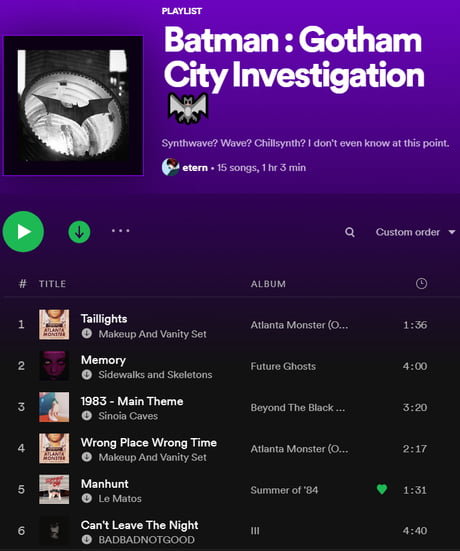 A futuristic Batman playlist? (I'm searching for similar tracks ) - 9GAG