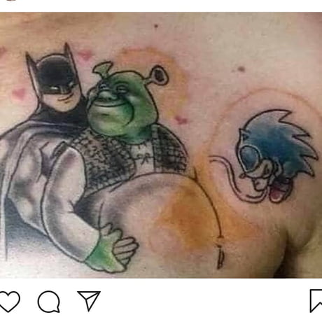 This hilariously bad tattoo - credit to @suckytattoos on Insta - 9GAG