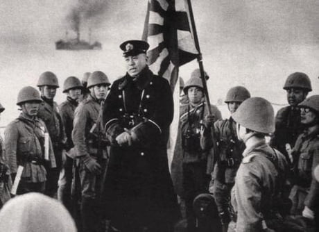 Imperial Japanese Navy Admiral Isoroku Yamamoto Addressing Troops Of The Special Naval Landing Forces Snlf The Snlf Were Japanese Marines 9gag