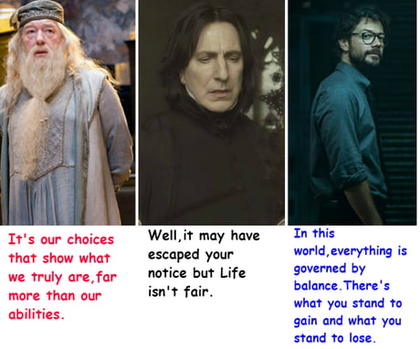 The Three Greatest Professors We Can Ever Have The Professor Will Do Simply Great At Transfiguration Or History Of Magic At Hogwarts Let Snape Be The Numero Uno For Dada 9gag