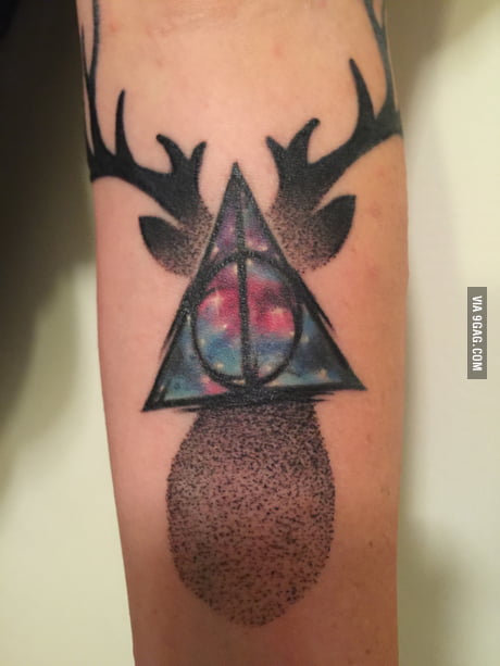 Harry Potter Tattoos — My deathly hallows tattoo, done by Al at Jays...