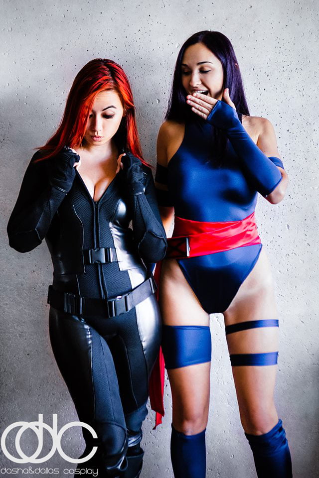Psylocke and Black widow of dasha & dallas cosplay