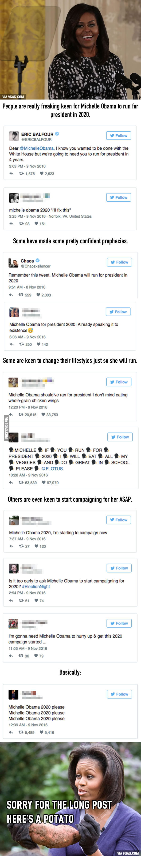 People Are Really Hoping Michelle Obama Will Run For President In 2020