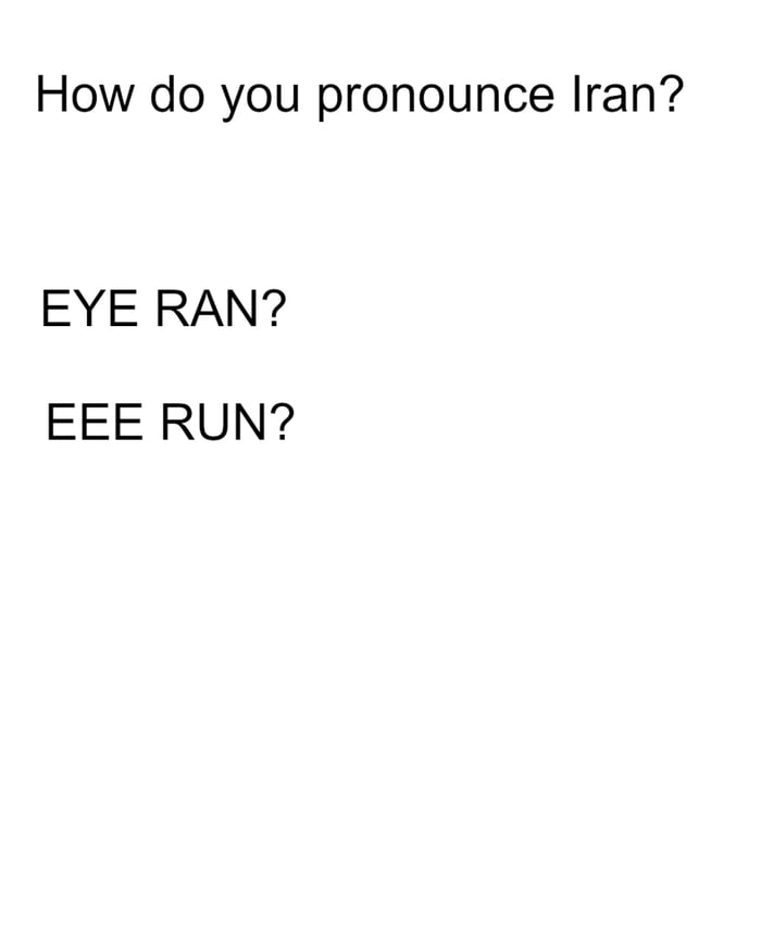 How do you pronounce Iran