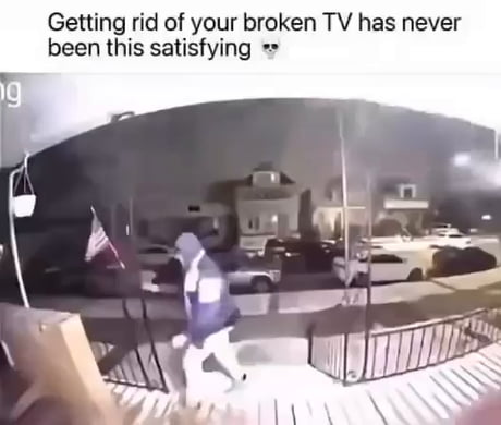 In the US, if you buy a new TV and put your old one in the box from the new one, a caring person will come and recycle it for you. Faith in humanity is still alive.