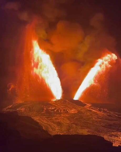 1,500 Feet High wing shaped lava