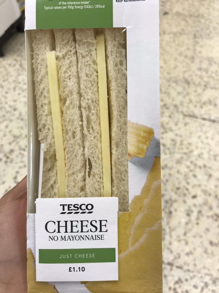 No mayonnaise. just cheese