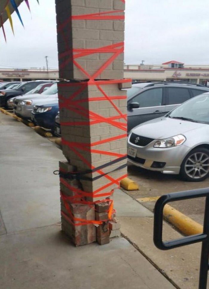 By the power of flex tape....