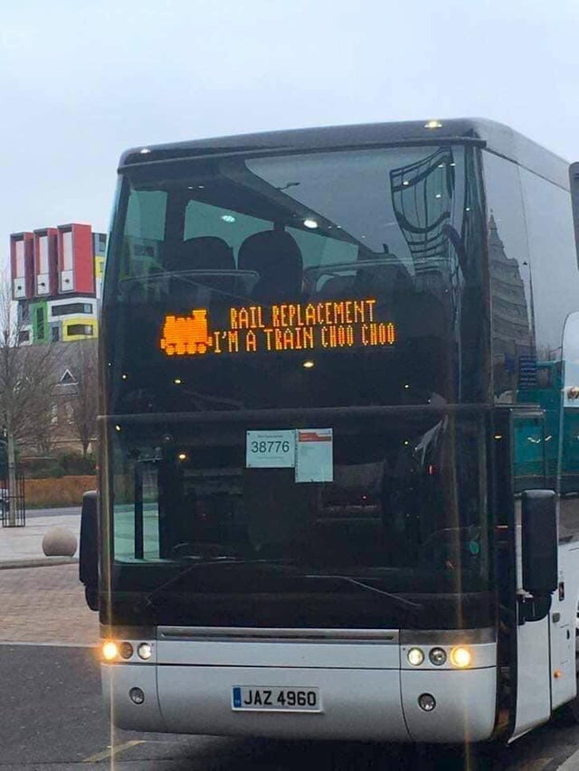 Trains were down...