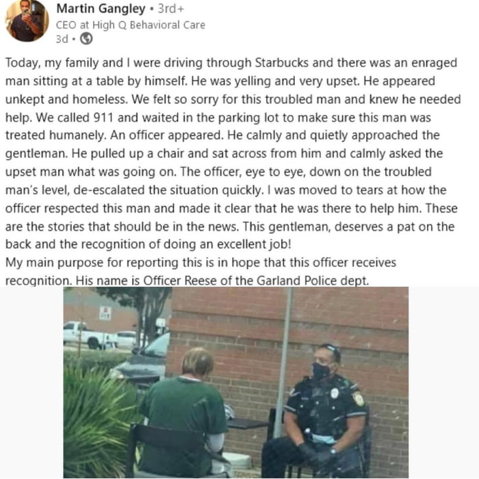Much love to Officer Reese for setting such a beautiful example........