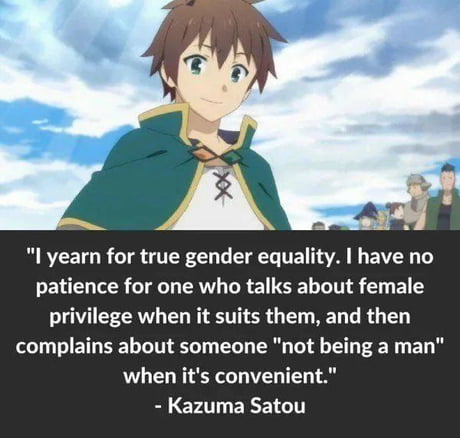 Kazuma know his priorities first  Anime funny, Funny anime pics, Anime  memes