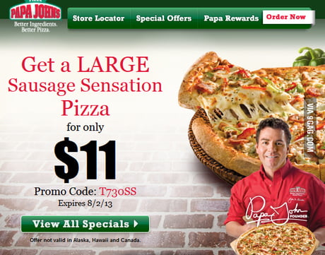 Apparently my Papa John s mail and porn spam combined marketing  