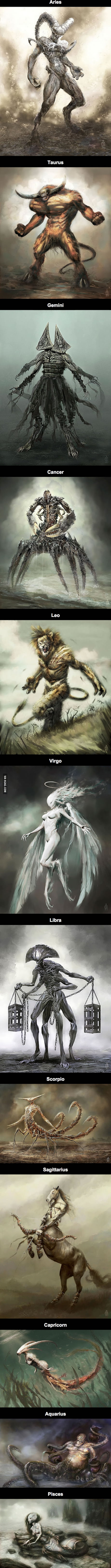 12 Zodiac Signs By Damon Hellandbrand - 9GAG