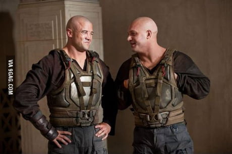 (Tom Hardy) and his stunt double. (Without Mask) 9GAG