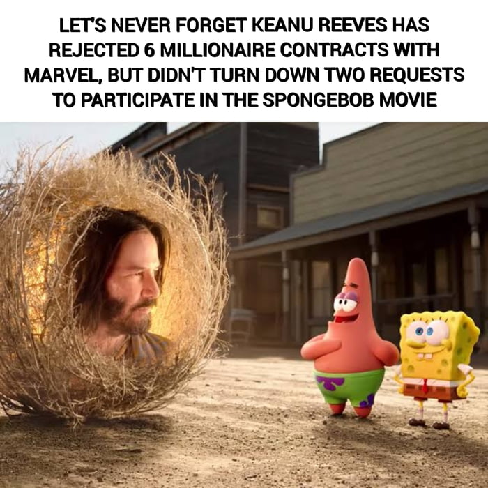 Cause Keanu doesn't want to sell his soul