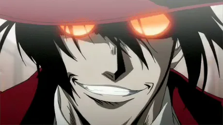 The most brutal anime character! Alucard. anime: hellsing. - 9GAG